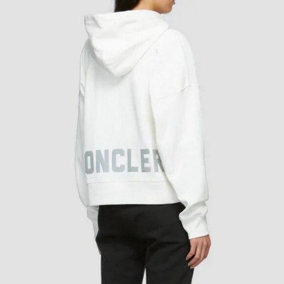 Moncler Off-White Metallic Logo Hoodie